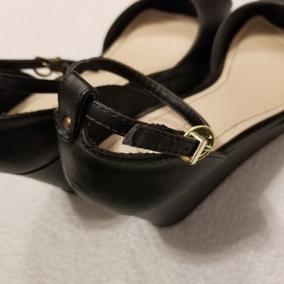 Platform Sandals Ankle Strap Peep Toe Wedge US 6 Bamboo - Picture 9 of 15